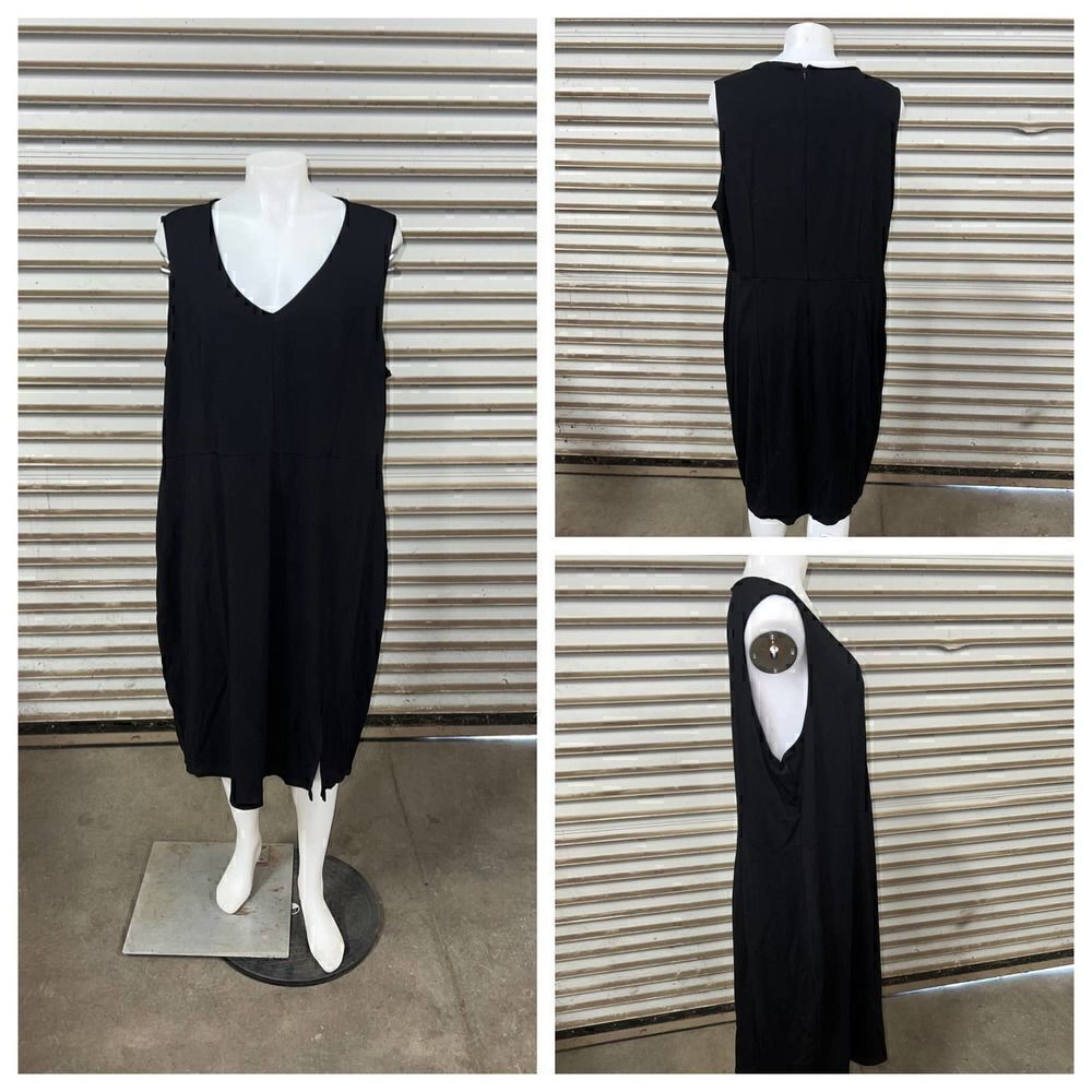 Lane Bryant sheath casual career black with slits